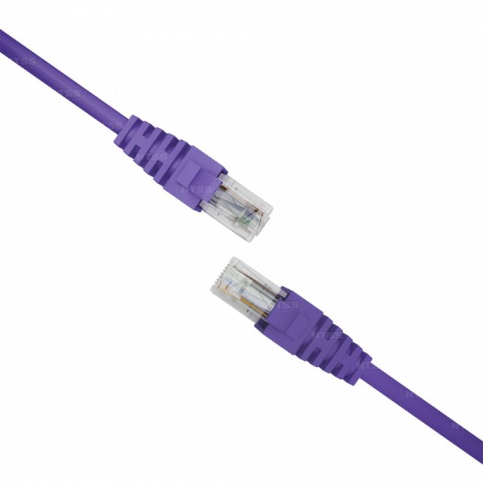 Патч-корд NTSS PREMIUM 2xRJ45/8P8C, T568B UTP 28 AWG CAT6 LSZH 1 метр, лиловый
