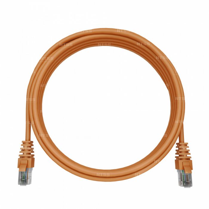 Патч-корд NTSS PREMIUM 2xRJ45/8P8C, T568B UTP CAT5e LSZH 1.5 метра, оранжевый
