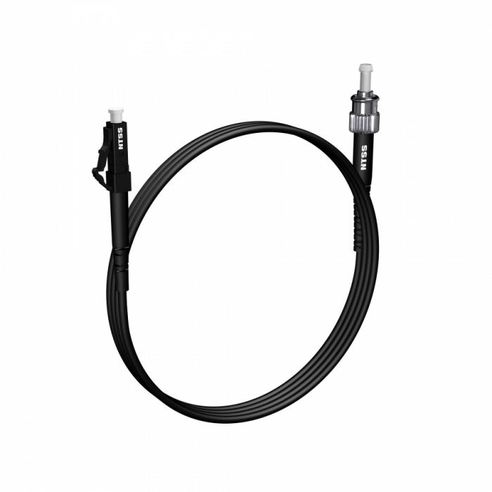 Шнур оптический NTSS PREMIUM spc LC/UPC-ST/UPC 9/125 3.0мм 1м черный LSZH (патч-корд)