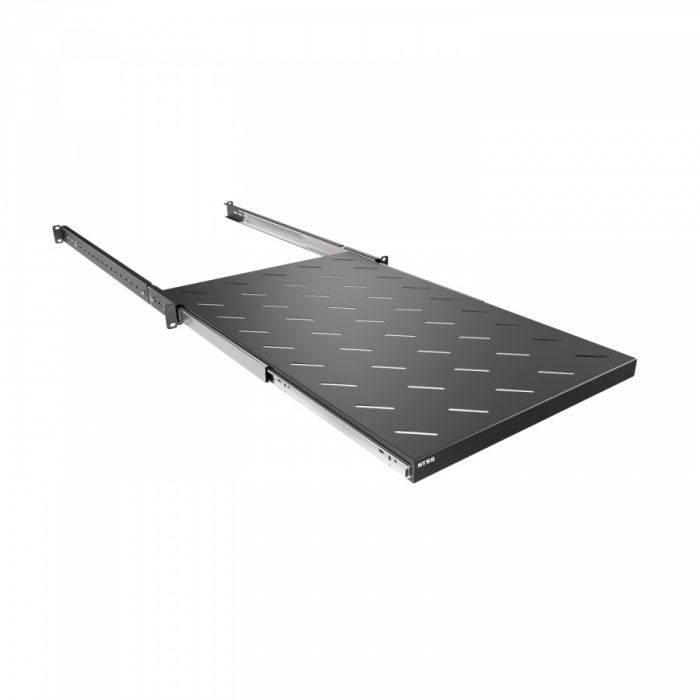 Полка выдвижная NTSS глубина 700мм, крепление 19 1U, для шкафов глубиной 1000мм, черный RAL 9005