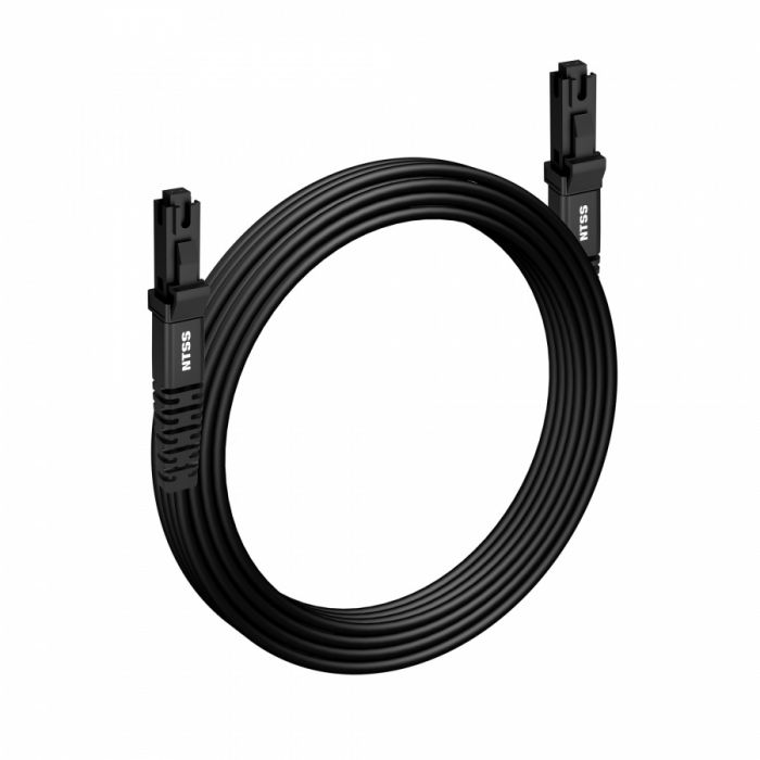 Шнур оптический NTSS dpc MTRJ/female-MTRJ/female 50/125 OM3 2.0мм 2м черный LSZH (патч-корд)