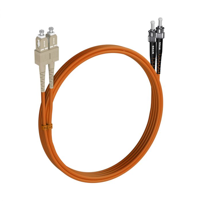 Шнур оптический NTSS dpc SC/UPC-ST/UPC 62.5/125 3.0мм 2м LSZH (патч-корд)