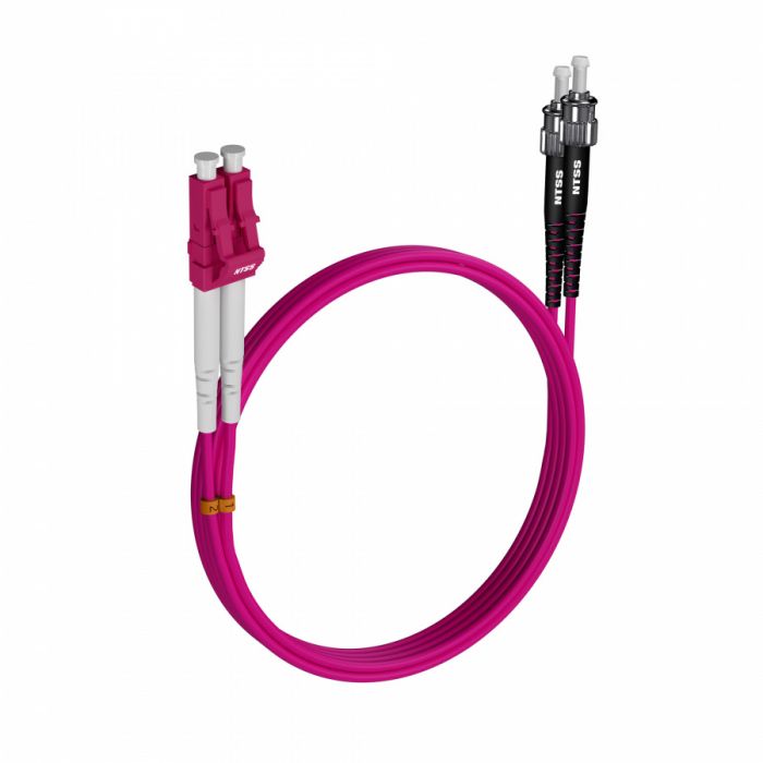 Шнур оптический NTSS dpc LC/UPC-ST/UPC 50/125 OM4 3.0мм 3м LSZH (патч-корд)