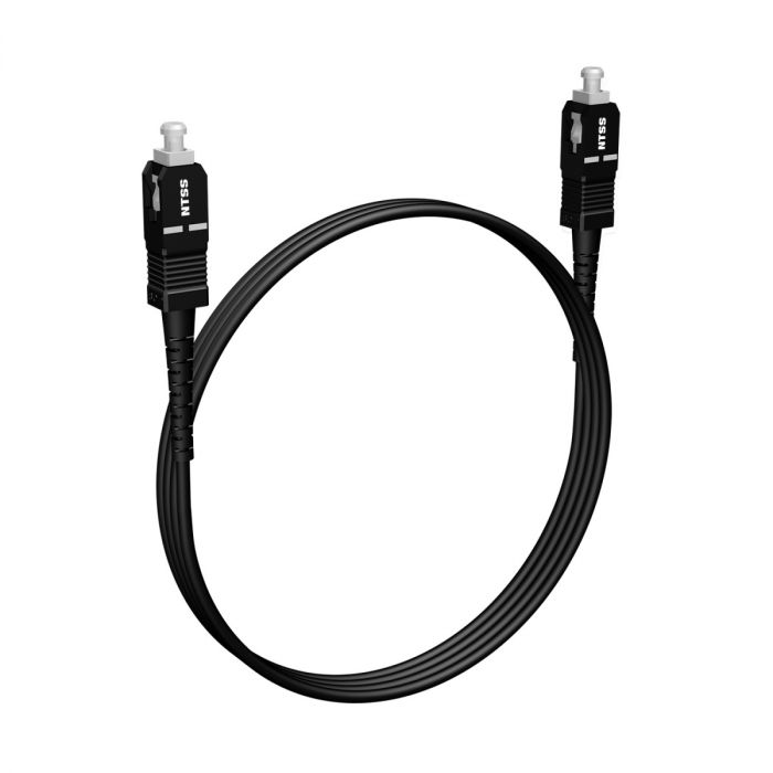 Шнур оптический NTSS spc SC/UPC-SC/UPC 9/125 3.0мм 1м черный LSZH (патч-корд)