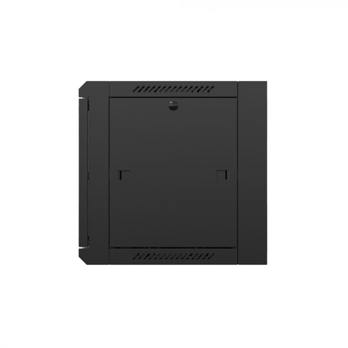 Шкаф настенный телекоммуникационный NTSS W 12U 600х450х635мм, 2 профиля 19, дверь стеклянная, боковые стенки съемные, задняя стенка, разобранный, черный RAL 9005