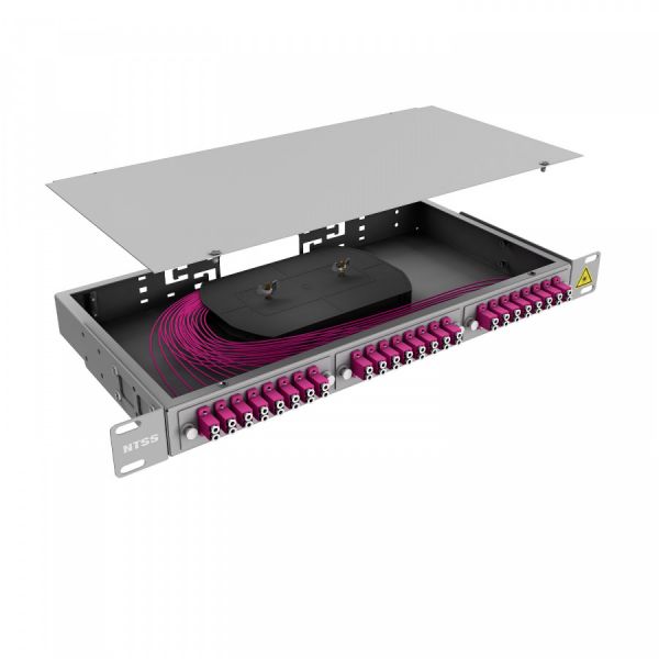 Кросс 19" NTSS PREMIUM, предсобранный 1U, 8 портов LC/UPC duplex, 50/125 мкм OM4
