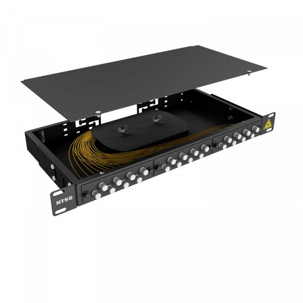 Кросс 19" NTSS PREMIUM, предсобранный 1U, 20 портов FC/UPC, 9/125 мкм, черный