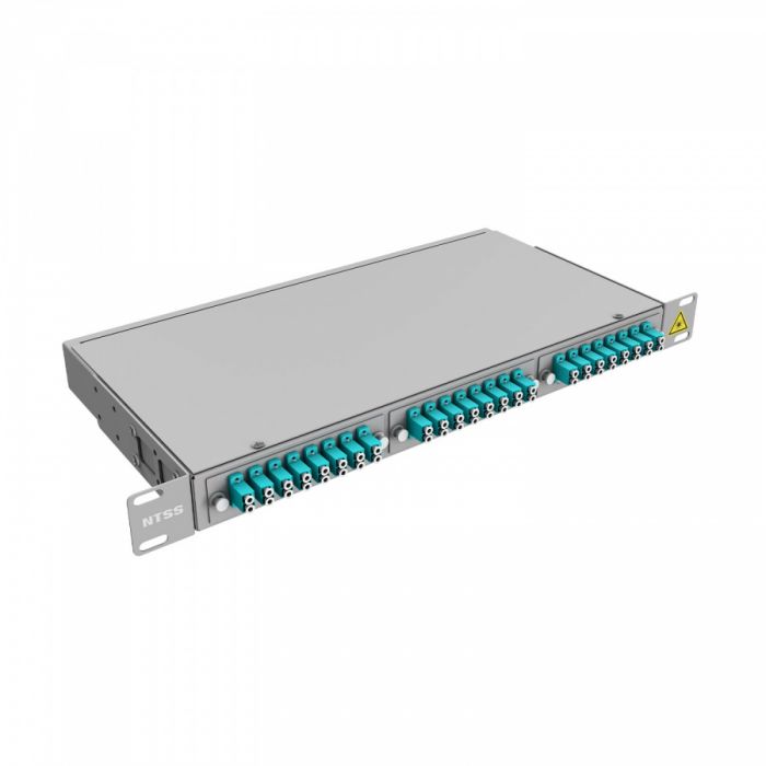 Кросс 19" NTSS PREMIUM, предсобранный 1U, 8 портов LC/UPC duplex, 50/125 мкм OM3