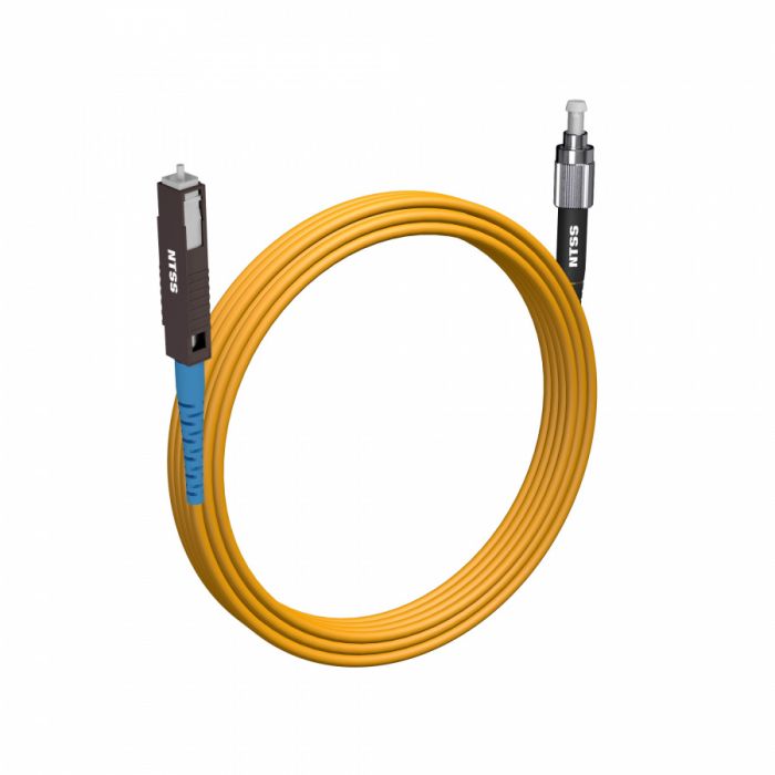 Шнур оптический NTSS spc MU/UPC-FC/UPC 9/125 2.0мм 10м LSZH (патч-корд)