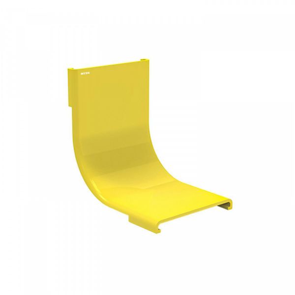 Крышка уголка спуска вертикального 90° оптического лотка NTSS 60 мм, желтая