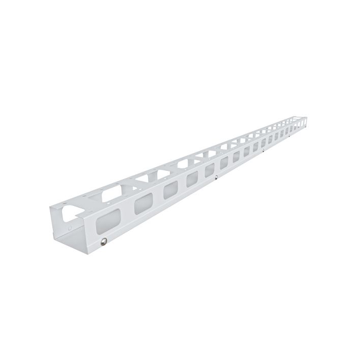 Органайзер кабельный вертикальный NTSS 47U с крышкой, ширина 100мм, для шкафов серии R шириной 800мм, серый RAL 7035