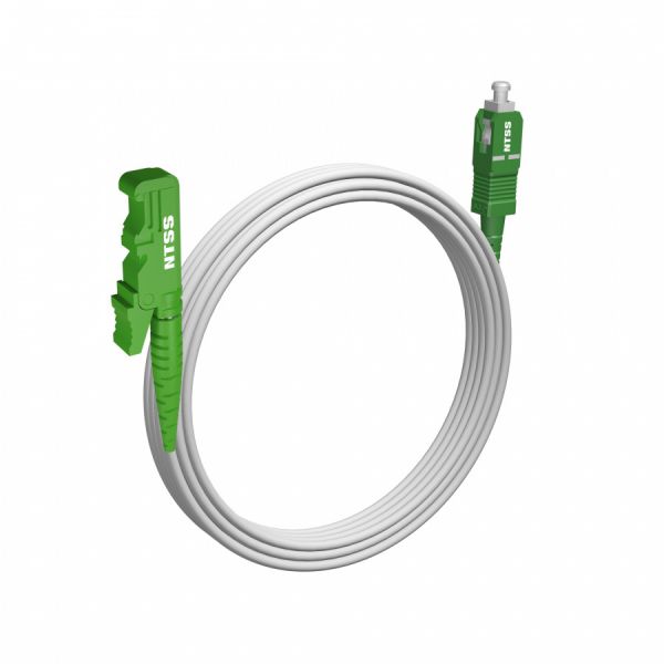 Шнур оптический NTSS spc E2000/APC-SC/APC 9/125 G.657A1 3.0мм 5м LSZH (патч-корд)