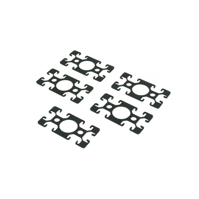 Комплект увеличения длины профиля от+2мм +10мм наборный из 5 пластин изолированной системы NTSS, черный RAL 9005