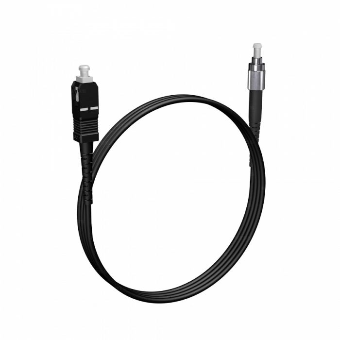 Шнур оптический NTSS PREMIUM spc SC/APC-FC/APC 9/125 3.0мм 2м черный LSZH (патч-корд)