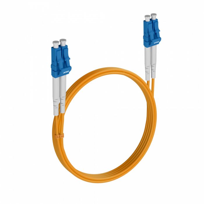 Армированный шнур оптический NTSS PREMIUM dpc LC/UPC-LC/UPC 9/125 3.0мм 1м LSZH (патч-корд)