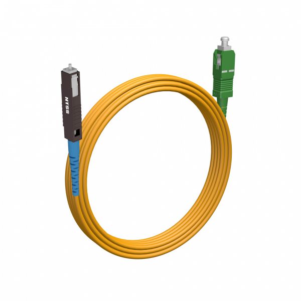 Шнур оптический NTSS spc MU/UPC-SC/APC 9/125 2.0мм 10м LSZH (патч-корд)