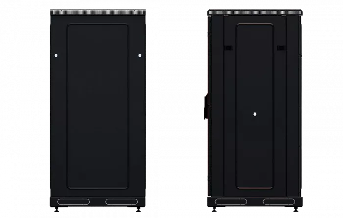 Шкаф телекоммуникационный напольный 19", 24U(800x800), ШТ-НП-М-24U-800-800-П-Ч, передняя дверь перфорация, черный ССД