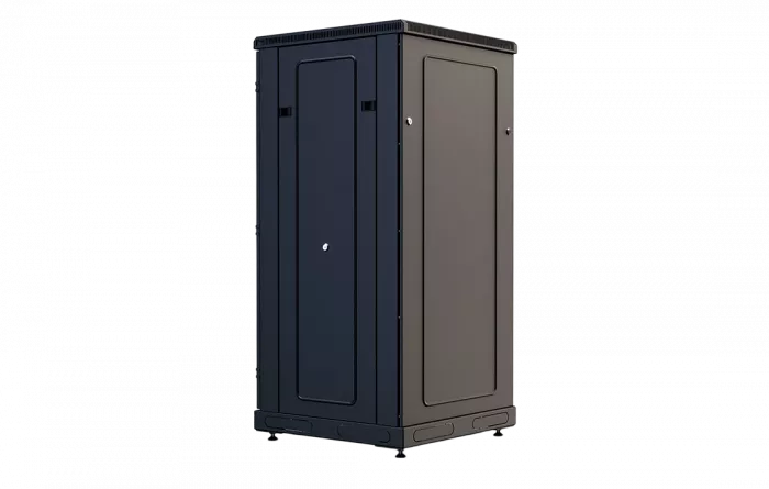 Шкаф телекоммуникационный напольный 19", 24U(800x800), ШТ-НП-М-24U-800-800-П-Ч, передняя дверь перфорация, черный ССД