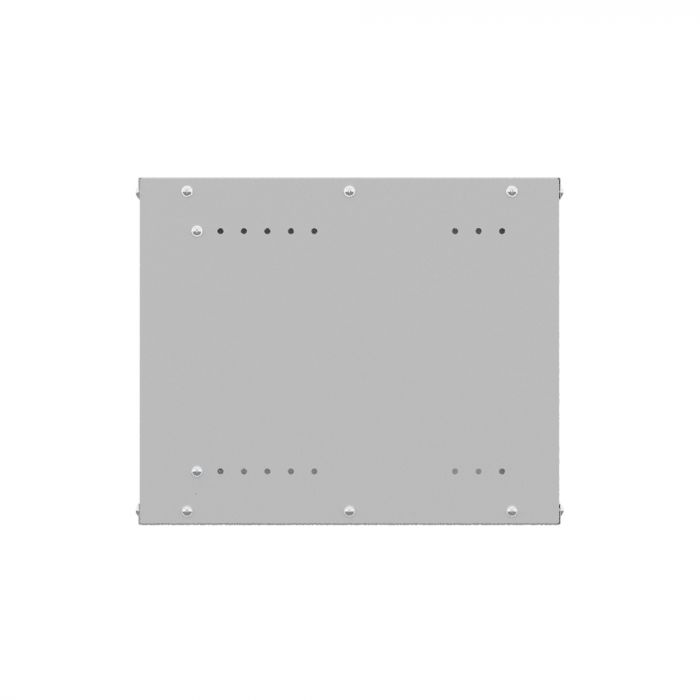 Шкаф настенный телекоммуникационный NTSS LIME 18U 550х600х900мм, 2 профиля 19, дверь стеклянная, боковые стенки несъемные, разобранный, серый RAL 7035