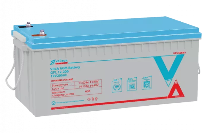 GPL 12-200	Аккумуляторная батарея Vektor GPL 12-200