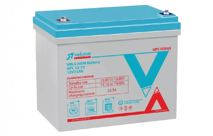 GPL 12-75 Аккумуляторная батарея Vektor GPL 12-75