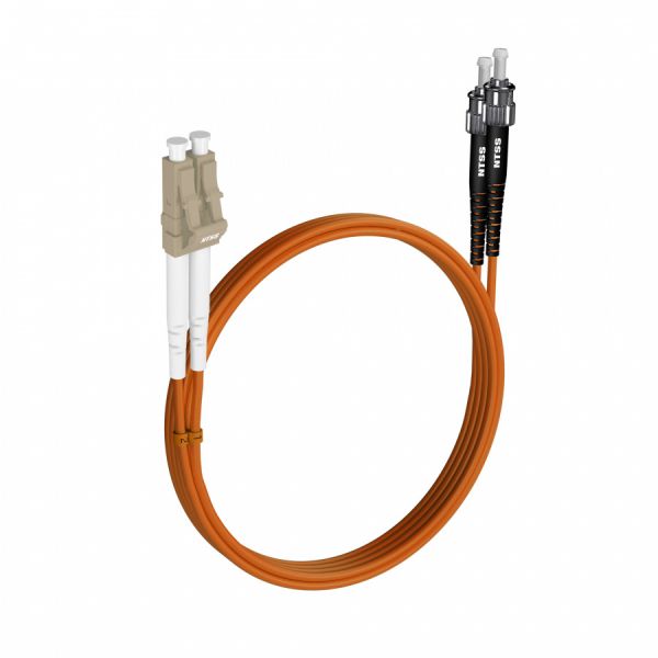 Шнур оптический NTSS dpc LC/UPC-ST/UPC 62.5/125 3.0мм 2м LSZH (патч-корд)