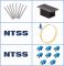 Кросс NTSS оптический настенный Микро, укомплектованный, 2 порта LC/UPC duplex, 9/125 мкм (сплошная панель, ложемент, пигтейлы, КДЗС, адаптеры) серый RAL 7035