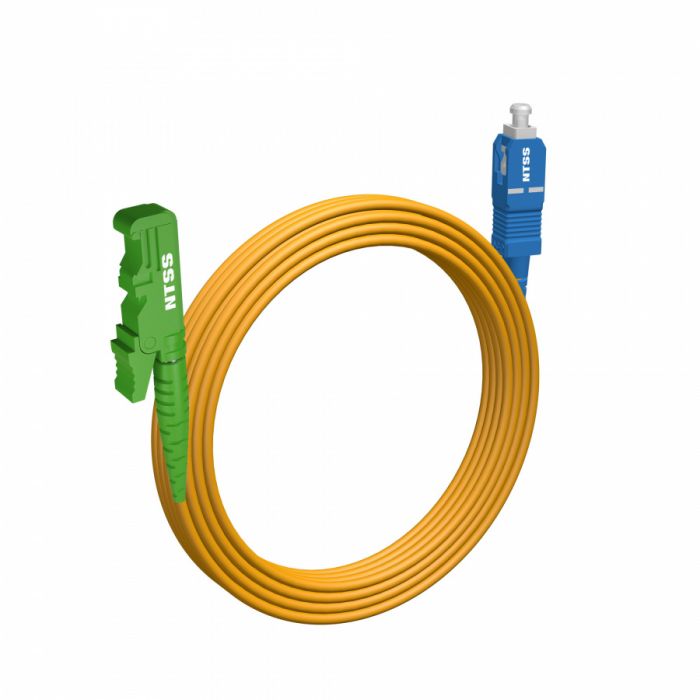 Шнур оптический NTSS spc E2000/APC-SC/APC 9/125 3.0мм 15м LSZH (патч-корд)