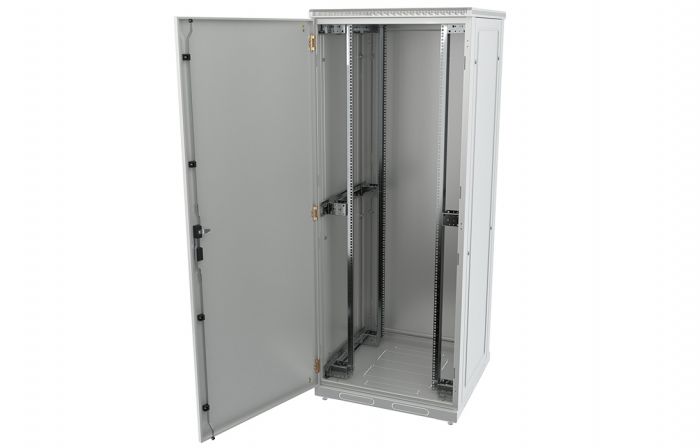 Шкаф телекоммуникационный напольный 19",42U(800x1000), ШТ-НП-42U-800-1000-М, передняя дверь металл ССД