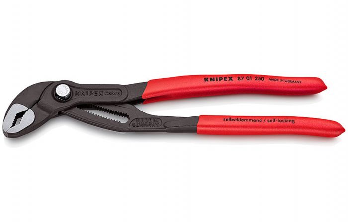 KN-8701250 COBRA® клещи переставные, зев 50 мм, длина 250 мм, фосфатированные, обливные ручки