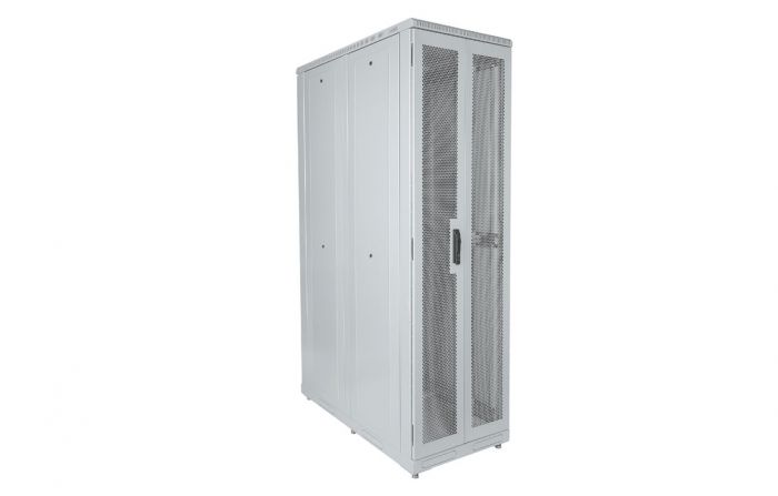 Шкаф телекоммуникационный напольный серверный 19",47U(800x1200) , ШТ-НП-С-47U-800-1200-ПП передняя,задняя двери перфорированные ССД