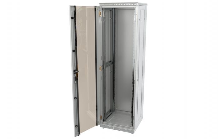 Шкаф телекоммуникационный напольный 19",47U(600x800), ШТ-НП-47U-600-800-С, передняя дверь стекло ССД