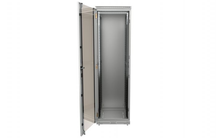 Шкаф телекоммуникационный напольный 19",47U(600x800), ШТ-НП-47U-600-800-С, передняя дверь стекло ССД