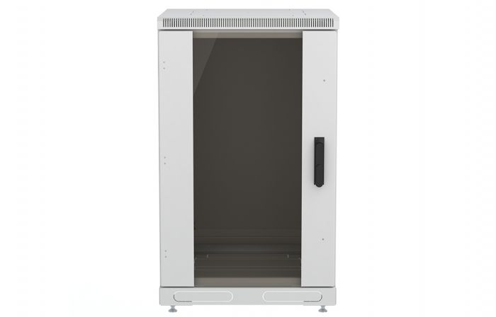 Шкаф телекоммуникационный напольный 19",18U(600x600), ШТ-НП-18U-600-600-С, передняя дверь стекло ССД