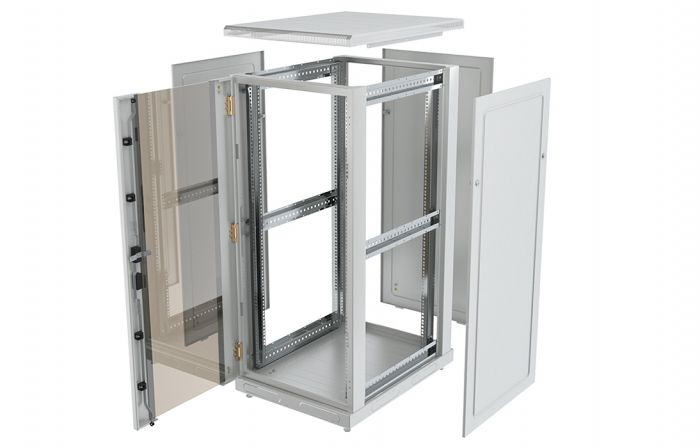 Шкаф телекоммуникационный напольный 19",33U(600x1000), ШТ-НП-33U-600-1000-С, передняя дверь стекло ССД