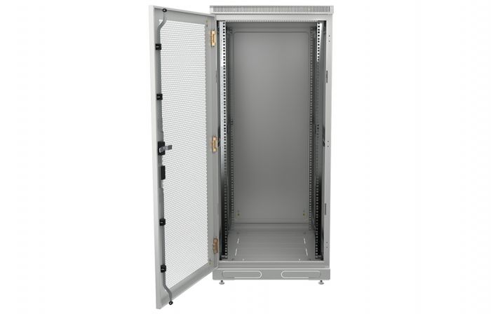 Шкаф телекоммуникационный напольный 19",27U(600x1000), ШТ-НП-27U-600-1000-П, передняя дверь перфорированная ССД