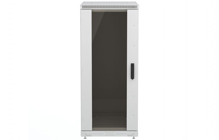 Шкаф телекоммуникационный напольный 19",27U(600x1000), ШТ-НП-27U-600-1000-С, передняя дверь стекло ССД