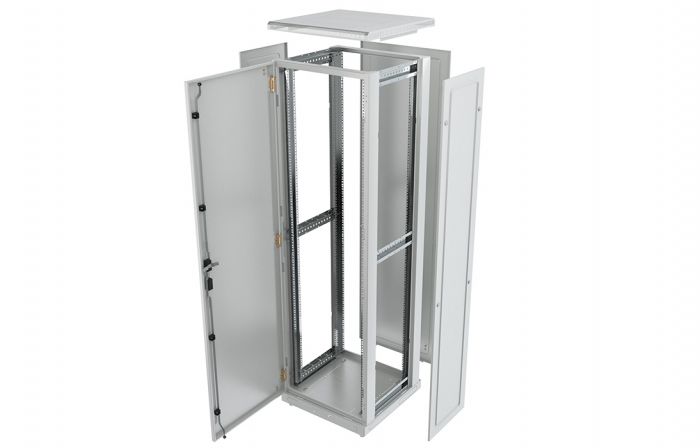 Шкаф телекоммуникационный напольный 19",47U(600x800), ШТ-НП-47U-600-800-М, передняя дверь металл ССД