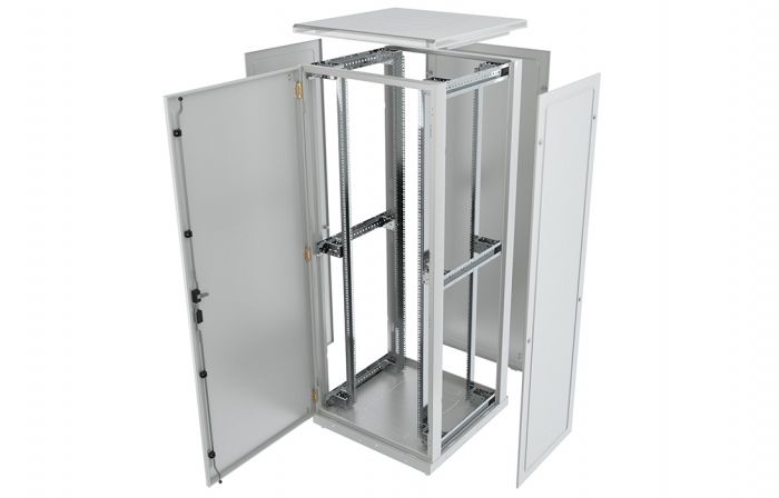 Шкаф телекоммуникационный напольный 19",42U(800x1000), ШТ-НП-42U-800-1000-М, передняя дверь металл ССД