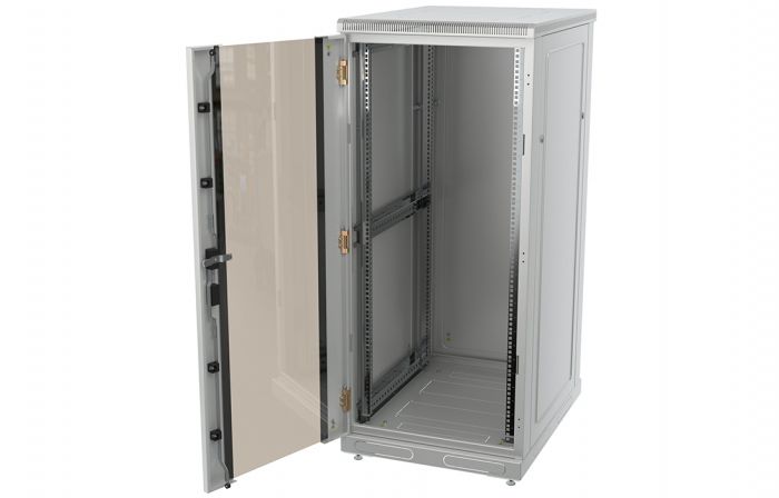Шкаф телекоммуникационный напольный 19",33U(600x600), ШТ-НП-33U-600-600-С, передняя дверь стекло ССД