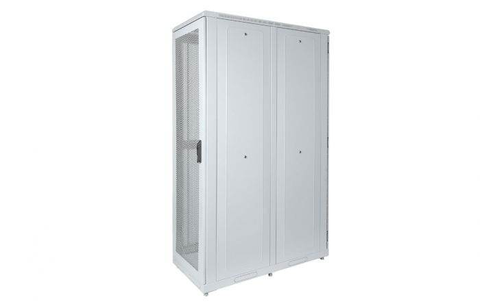 Шкаф телекоммуникационный напольный серверный 19",47U(800x1200) , ШТ-НП-С-47U-800-1200-ПП передняя,задняя двери перфорированные ССД