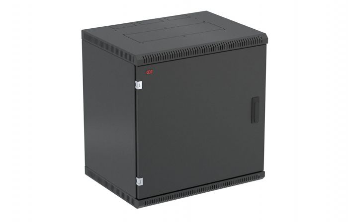 Шкаф телекоммуникационный настенный разборный черный 19”,15U(600x450), ШТ-НСр-15U-600-450-М-Ч дверь металл ССД