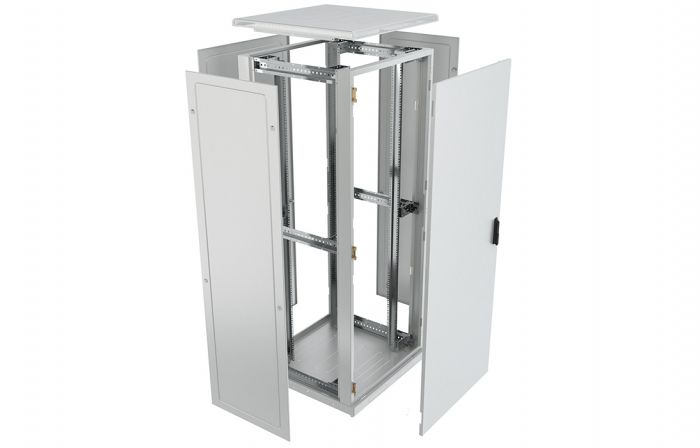 Шкаф телекоммуникационный напольный 19",42U(800x1000), ШТ-НП-42U-800-1000-М, передняя дверь металл ССД
