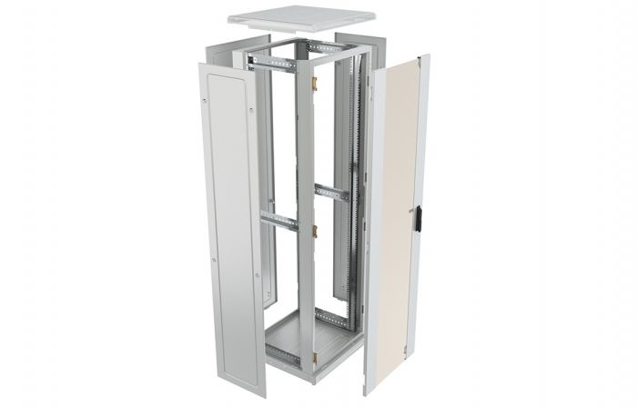 Шкаф телекоммуникационный напольный 19",47U(600x800), ШТ-НП-47U-600-800-С, передняя дверь стекло ССД