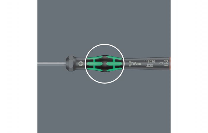 WE-118152	2035/6 B Kraftform Micro Набор отвёрток прецизионных + подставка, 6 пр., PH 0x60/1x80, SL 0.40x2.5x80/0.50x3.0x80/0.60x3.5x80/0.80x4.0x80