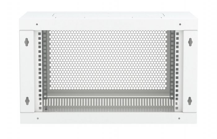 Шкаф телекоммуникационный настенный разборный 19”,6U(600x450), ШТ-НСр-6U-600-450-П дверь перфорированная ССД