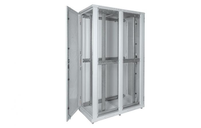 Шкаф телекоммуникационный напольный серверный 19",47U(800x1200) , ШТ-НП-С-47U-800-1200-ПП передняя,задняя двери перфорированные ССД