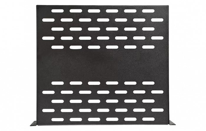 Полка перфорированная консольная  ПК-20-19"-2U-Ч чёрная ССД