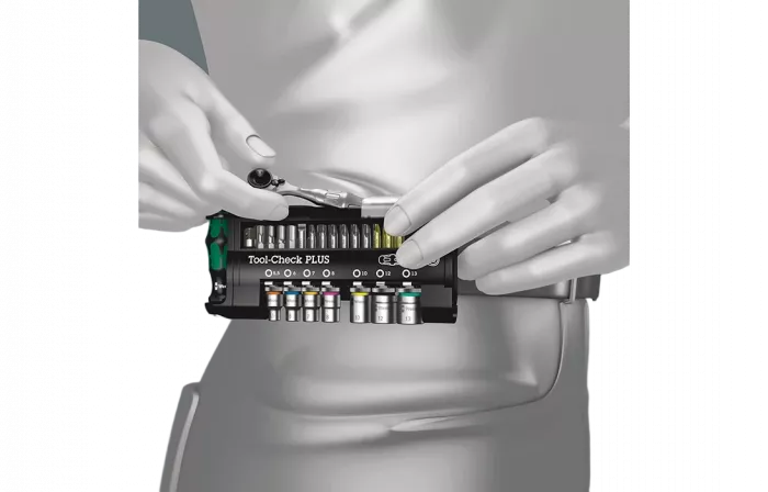 WE-056490 Tool-Check PLUS Набор бит и головок с трещоткой и отвёрткой-битодержателем, 39 пр.