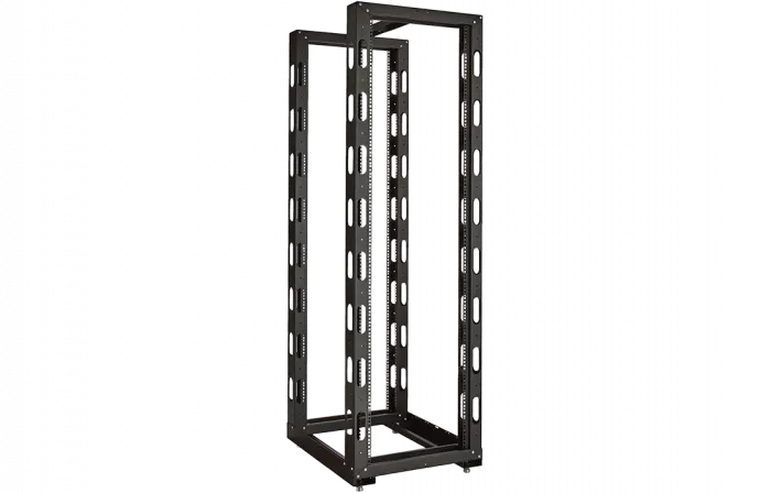 Стойка телекоммуникационная двухрамная СТ-47U-2М-К-Ч черная (комплектная) ССД